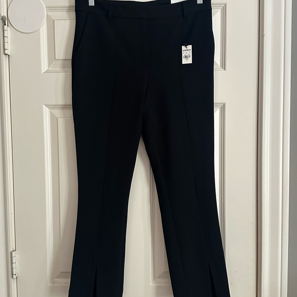 Express Cropped Skinny High Rise Black Trousers